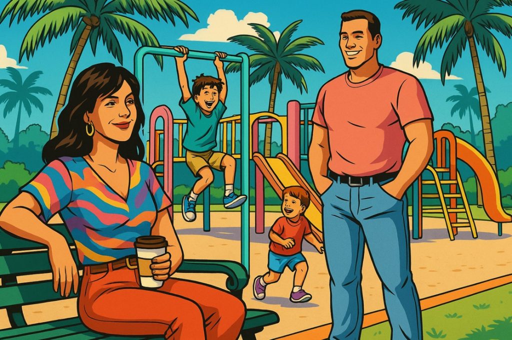 Family at a Miami park.